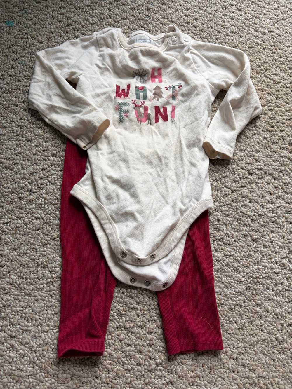 Garanimals Cream Baby Bodysuit with Snap Shoulder